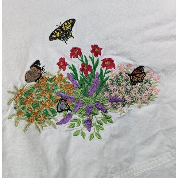 Ol’ Paint Butterfly Embroidered Artist Shirt Size 3XL Distressed Button Up READ - Picture 4 of 5